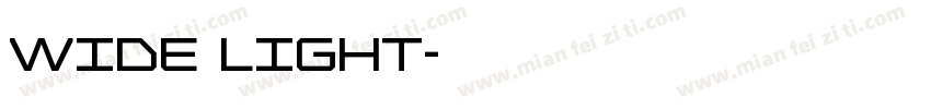 wide light字体转换
